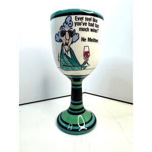 Hallmark's "Maxine" Ceramic Wine Glass 7.5" Sassy Comic Funny Truth